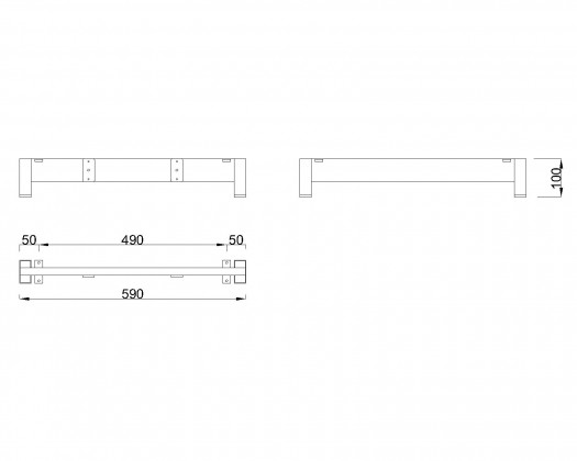 MILADESIGN podnož nízká Mobilar M6306-K stříbrná
