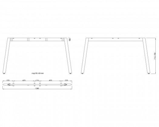 MILADESIGN podnož Mobilar M5414T–S stříbrná