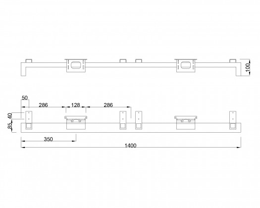 MILADESIGN podnož nízká Quark Q7614-K stříbrná