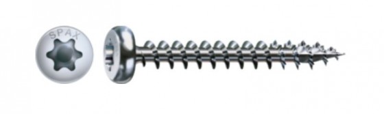 SPAX vrut 5x60 půlkulatá hlava TXS,W,4C,