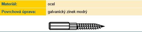 Kombinovaný šroub M8/8,0x60 zinek bílý