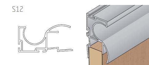 S-profil S12 2,7m stříbrný elox
