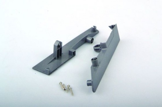 StrongBox držáky čela, vnitřní zásuvka H204, reling kulatý horní, šedá