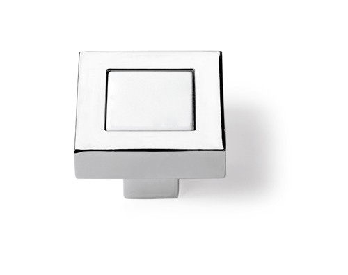 HETTICH 9113719 Knobka ARIMINI 34x34 mm chrom lesklý/bílá lesklá