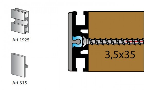 K-TERNO Dama sada vedení pro naložené dveře 3m stříbrná elox