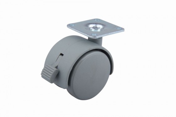 StrongCastors kolečko 50mm plotnička brzda šedá