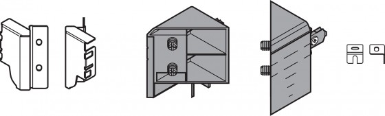 BLUM ZSF.340E.M1 Space Corner Antaro M pevné šedé