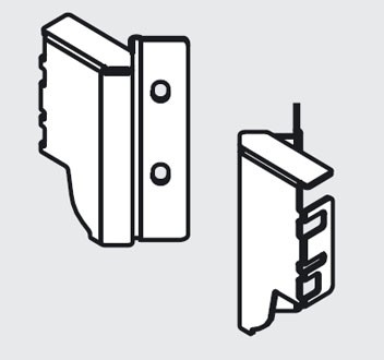 BLUM Z30M000S.45 Antaro, držáky zad M pro Space Corner, šedá