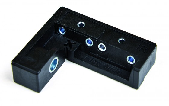 Skrytý celovýsuv, šablona, vrtání čela/zad