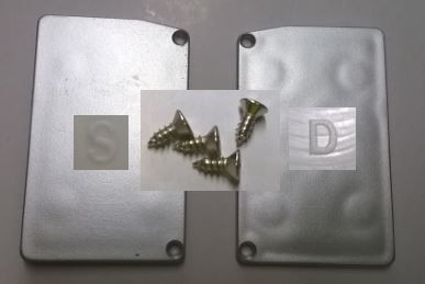 TERNO boční krytky krycího profilu C.89/A/2 plast stříbrná (pár)