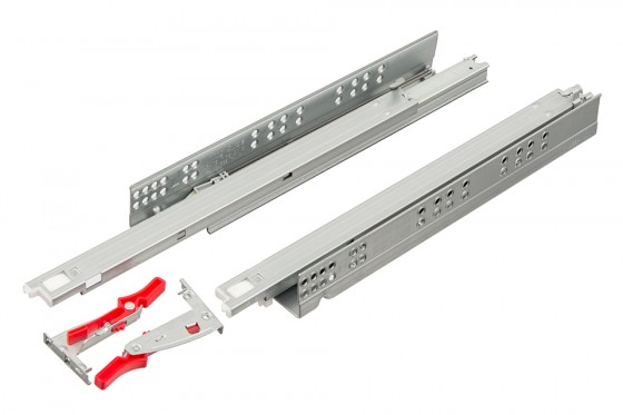 Skrytý celovýsuv, 350mm/34kg, tlumený dotah