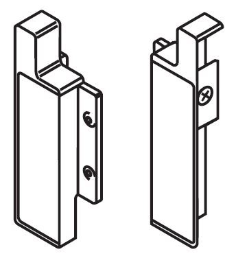 BLUM ZIF.3030 Metabox, čelní příchyt vnitřní zásuvky K, bílá, pravá
