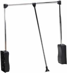 StrongWire sklopná šatní tyč, 685-940mm, černá/chrom