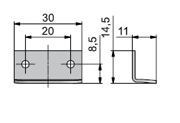 LEHMANN Úhelníková zarážka 30 mm