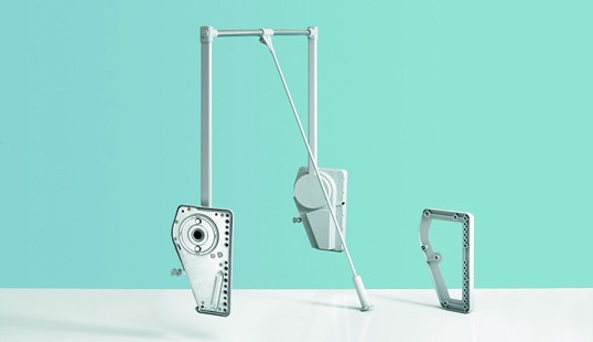 HETTICH 9079882 sklopná šatní tyč DUO Lift 18, 750-1150mm, alu finiš