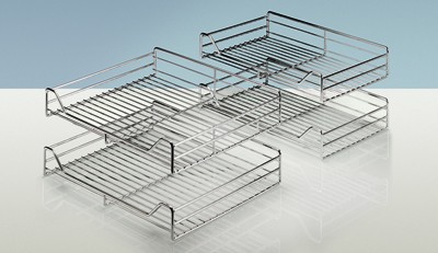 HETTICH 73506 Moving Corner sada košů chrom