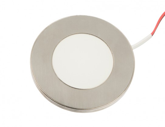 LED bodovka BAILEN 12V 3W bílá teplá, ocel broušená