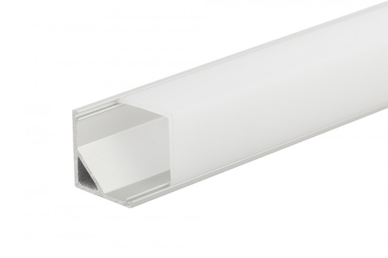 StrongLumio krycí lišta hranatá Belcore, 2m mléčná