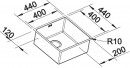 BLANCO 523385 Dřez pod desku Claron 400-U DX Durinox nerez