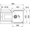 FRANKE Dřez UBG 611-86 860x500mm kašmír