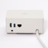 VersaQ HUB 1x 230V, 1x RJ45, USB-A+C 5V, 1x HDMI, bzdr nabíjení QI, bílá,Schuko