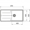 FRANKE Dřez BFG 611 970x500mm černá matná