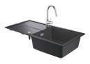 GROHE 31885AP0 Set K400 granitová černá + Bauclassic chrom