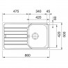 FRANKE Dřez SKX 611-86/7L 860x500mm nerez