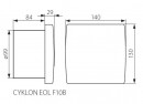 SK-ventilátor Cyklon EOL F100 B -W bílý