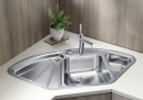 BLANCO 523667 Dřez Delta II-F InFino s excentrem 2 otvory nerez hedvábná lesklá