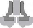 HETTICH 9155242 Intermat závěs dveře 43mm polonaložený 95° TH 40mm vrut pružina