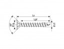 SPAX vrut 3,5x25 zápustná hlava TXS,W,4C MH, nerez A2