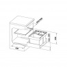 BLANCO 521473 Sorter Flexon II XL 60/3 1x30l+2x8l