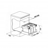 BLANCO 526644 Sorter Flexon II Low 60/4 2x15l+2x6l
