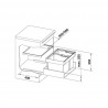 BLANCO 521471 Sorter Flexon II 60/2 1x30l+1x19l