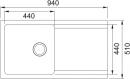 FRANKE Dřez OID 611 940x510mm bílá