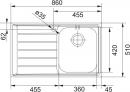 FRANKE Dřez NEX 611/7L 860x510mm nerez