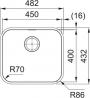 FRANKE Dřez SRX 110-45 382x432mm nerez