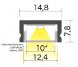StrongLumio sada LED profil Baselyte-10 Low 2m+příslušenství,stříbrná elox