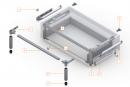 BLUM Z95.4100 Space Step, sada 410mm, tmavě šedá OG