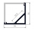 LP-profil Corner 16 alu anodovaný 2000mm