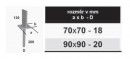 TK-kotevní patka T 90x90 - 20x200mm žárový