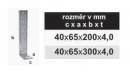 TK-Kotevní prvek hřebíkový 40x65x200x4mm