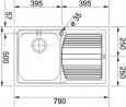 FRANKE Dřez LLX 611/2P 790x500mm nerez