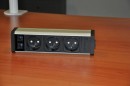 Versatek elektrická zásuvka 3x 230V Francouzská + 2x RJ45 hliník