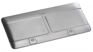 LEGRAND Pop-up krabice nerez mat 8 modulů (2x4) + instalační sada 654003