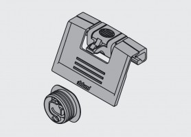 BLUM ZIF.80M7 Antaro, úchyt + unašeč pro vnitřní zásuvku, bílá