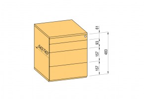 K-BBP kontej. TipAer komplet 540mm typ 1/ver. 11 (plast.zás.,část. výs.,bezúch)