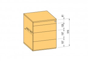 K-BBP kontej. TipAer komplet 540mm typ 2/ver. 9 (kov.zás.,část. výs.,bezúch)