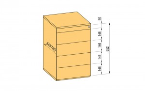 K-BBP kontej. TipAer komplet 540mm typ 9/ver. 11 (plast.zás.,část. výs.,bezúch)